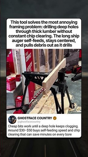 THE AUGER BIT THAT PULLS ITSELF THROUGH THICK WOOD