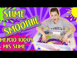 SLIME Smoothie Challenge | Mixing all my slime