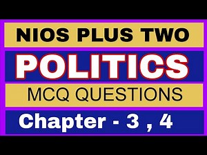 NIOS | PLUS TWO | POLITICS | MCQ QUESTIONS | MODULE 1 #nios #plustwo #politicalscience