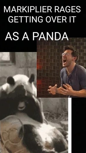 Markiplier raging Getting Over It as a PANDA - Flying Chairs!