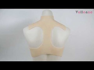 Vollence Full Silicone Breast Forms Fake BreastPlate for Drag Queen Shemale Crossdresser Transgender