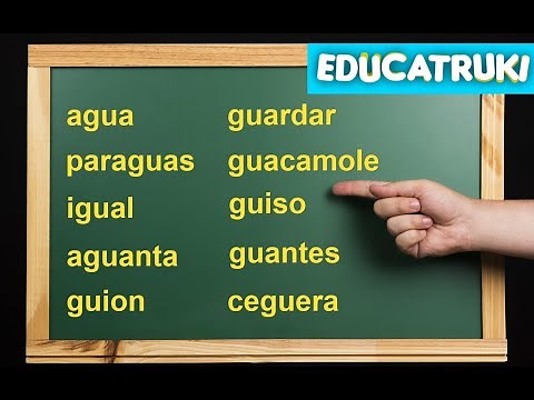 DICTADO de PALABRAS - GUA GUE GUI | EDUCATRUKI