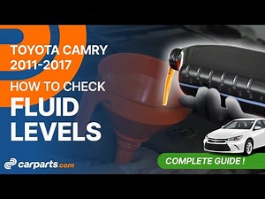 How to Check the Fluid levels 2011-2017 Toyota Camry 🛢