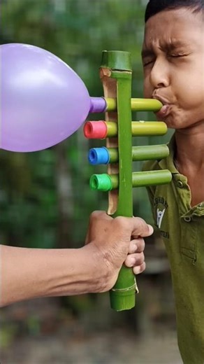 Creative Bamboo DIY with Balloons | Handmade Eco-Friendly Craft Idea