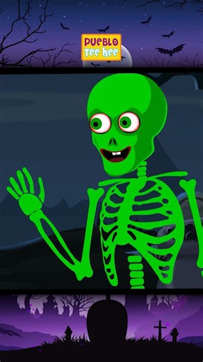 🌈 Familia de dedos de Esqueletos Coloridos 💀#shorts #spooky #kidssong #puebloteehee
