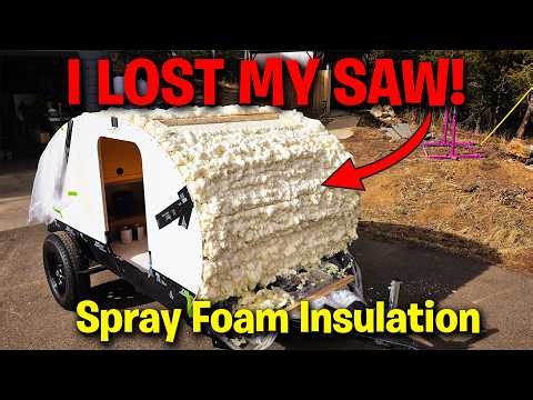 I Accidentally Entombed My Saw in the Camper Roof! (Spray Foam Insulation)