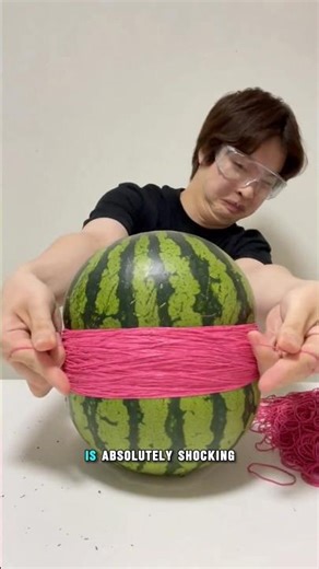 Watermelon vs 1000 Rubber Bands 🍉💥 Will It EXPLODE?! #shorts #experiment