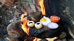 Lunch Like a King 👑 Exploding Bushcraft Steak!! | Bohemian Kitchen