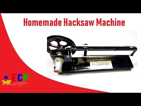how to make a power hacksaw machine easy at home - cut metal easily