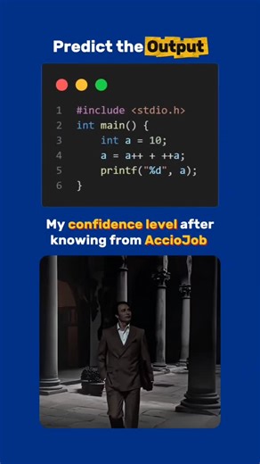 Debug By Accio on Instagram: "Comment down your answers..... . . . . . #codingreels #debuglife #techmemes #viral #desicoder #dsa #cse #engineering #c #java #python"