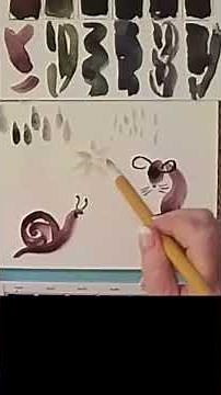 More Sumi ink - practice with red and brown #sumi-e #paintwithink