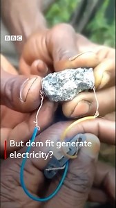 43K views · 673 reactions | Dis rocks really fit power light bulbs? Viral videos dey claim to show rocks wey dem find fot Africa producing electrical charge. Dis videos don get millions of times, with some social media users claiming say e fit be di answer to di continent energy problems. We speak to experts to find out whether di rocks really fit dey generate electricity. Hear wetin dem tok. | BBC News Pidgin | Facebook