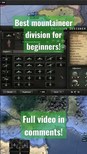 Best mountaineer division template for beginners in Hearts of Iron IV!