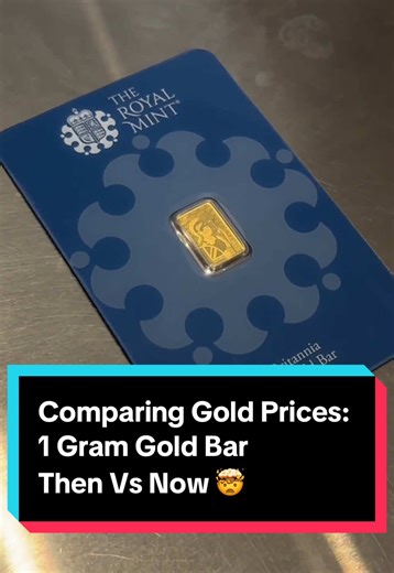 Comparing Gold Prices: 1 Gram Gold Bar ✨ Then Vs Now 🤯👇 Want your own Gold Bar? We’ve got them in-store. Visit us at: Minar Jewellers, 181 Upper Tooting Road, London, SW17 7TG #creatorsearchinsights #minarjewellers #gold #goldbar #goldjewelry