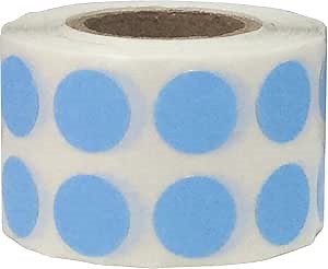 Baby Blue Color Coding Labels for Organizing Inventory 0.50 Inch Round Circle Dots 1,000 Total Adhesive Stickers On A Roll