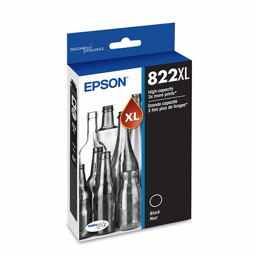 EPSON 822 DURABrite Ultra Ink High Capacity Black Cartridge (T822XL120-S) Works with WorkForce Pro WF-3820, WF-3823, WF-4820, WF-4830, WF-4833, WF-4834 - Walmart.com