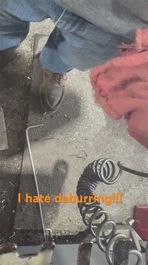 I hate deburring why not write a small program to do it for me #cnc #cncmachining #cnclathe #haas