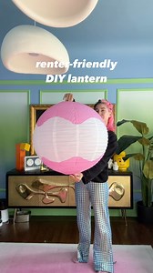 My latest renter-friendly DIY!! Tips below: I got this done in about 2 hours because I had to let it dry. Would be really fun to do as a friend activity 👯‍♀️ 💡 You’ll want to water down your paint a little bit so that it isn’t fully opaque, this will allow light to still shine through so your lamp gives off as much light as you want 💡 Little command clips are really useful for neatly organizing/hiding the cord. I would be hiding mine in the picture rail trim but I’m going to be using this in 