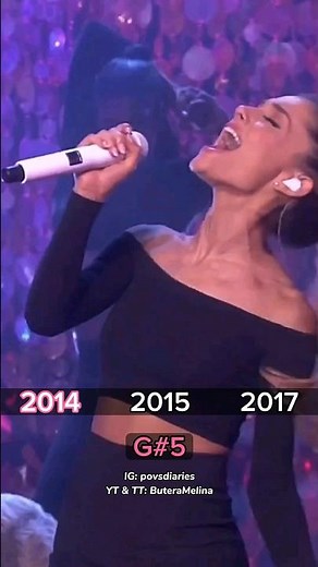 Ariana Grande's HIGH NOTE Through these YEARS || #arianagrande #music #edit #youtube #shorts