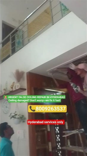 🚨 URGENT FALSE CEILING REPAIR IN HYDERABAD Ceiling damaged?Don’t worry we fixit fast #ceilingrepair