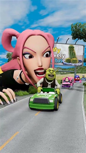 Weird & Strange Cars vs Scary Mira KPop Demon Hunters in BeamNG.drive