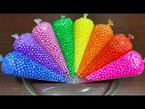 Making Crunchy Foam Slime With Piping Bags | GLOSSY SLIME | ASMR Slime Videos #1690