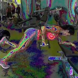 Pink and Gray Yoga Shorts Full Workout!