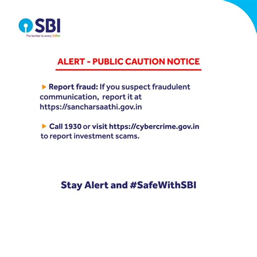 13K reactions · 1.3K shares | ALERT - PUBLIC CAUTION NOTICE | State Bank of India | Facebook