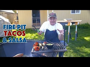 Open Fire Pit Flank Steak Tacos Recipe - Fire Roasted Salsa - Glen And Friends - Fire Pit Cooking