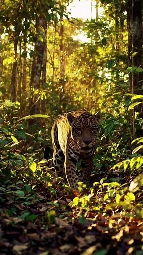Jaguar Walking in Jungle 🌿 | Powerful Wild Animal Short | Wildlife Shorts | #shorts #jungle life