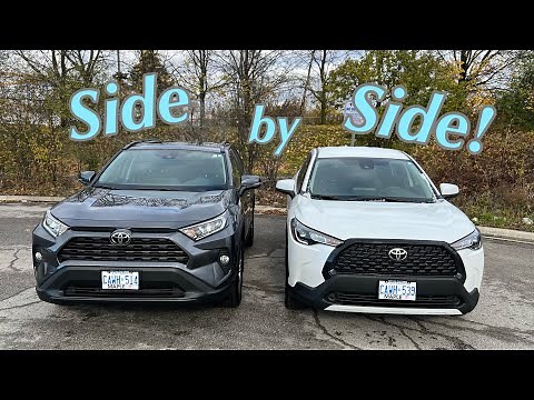 BEST comparison! Toyota RAV4 VS Corolla Cross EXACT size difference!