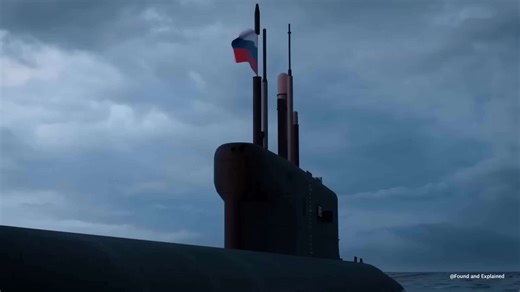 Russian attack submarine emerges alongside British carrier