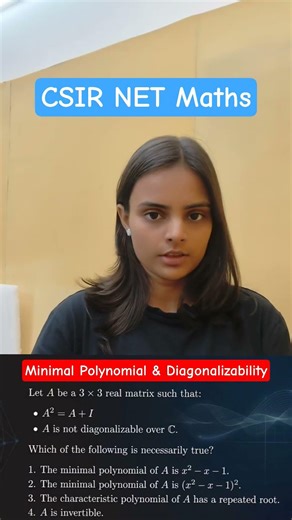Minimal Polynomial & Diagonalizability | Linear Algebra | CSIR NET Maths