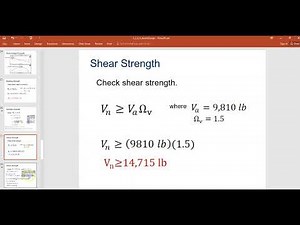 PLTW CEA - Activity 3.2.6 Beam Design - Calculating Beam Design Limits and Deflection in Excel