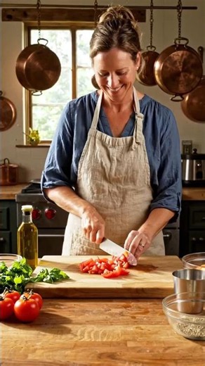 Classic Tomato Bruschetta 🍅🥖 #recipe