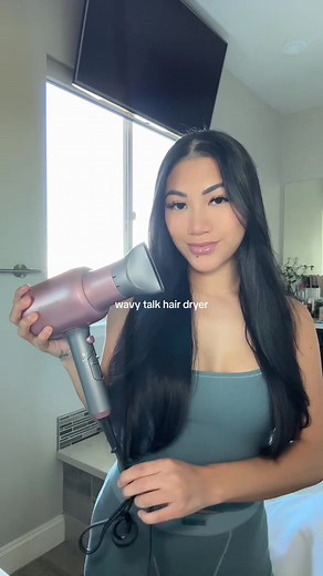 this blow dryer is so good!! it made my hair look super silky and it’s on sale rn for $33.99 #hairdryer #blowdryer #blowout #wavytalk #tiktokshop #hairtok #fyp