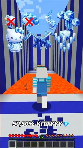DIAMOND Kitty in Minecraft 😳😍 #minecraft #hellokitty