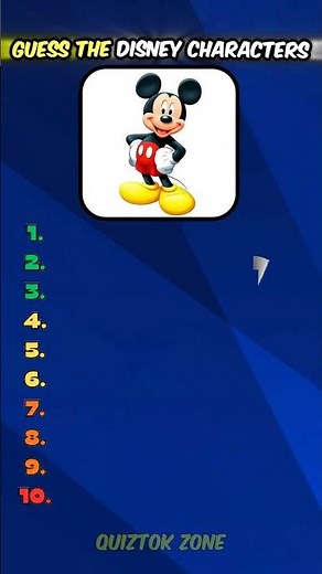Guess the Disney Characters Challenge 🏰 | 10 Most Popular Disney Characters Quiz (Easy to Hard)
