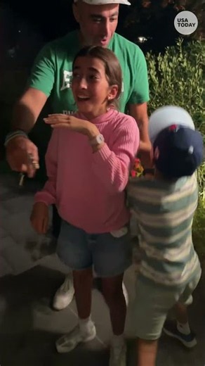 Kids rush outside for ice cream and get a bigger surprise instead