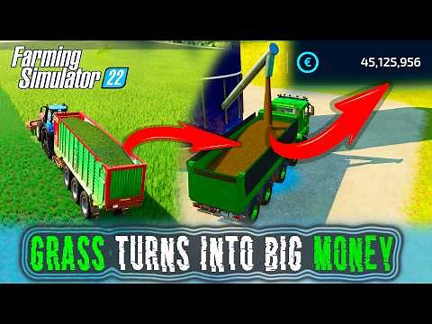 how to automatically collect grass and process it into silage | autodrive and courseplay guide fs 22