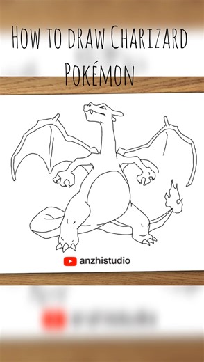 How to draw Charizard of Pokémon