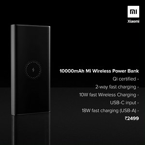 Introducing the all-new 10000mAh Mi Wireless Power Bank. - Qi Certified - 2-Way Fast Charging - 10W Fast Wireless Charging - 18W Fast Charging Output Port - Fast Charging USB-C Input Port Check out > https://bit.ly/2UbT2dc | Xiaomi India