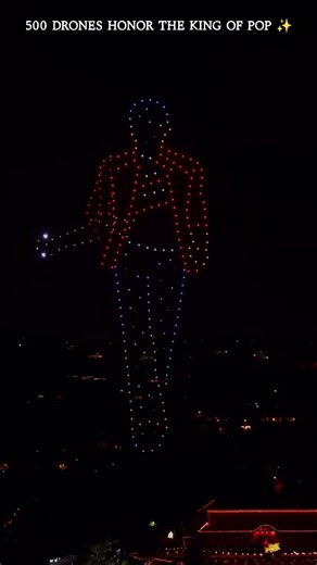 500 Drones Create Epic Michael Jackson Tribute Above Hollywood Boulevard 🔥#michaeljackson