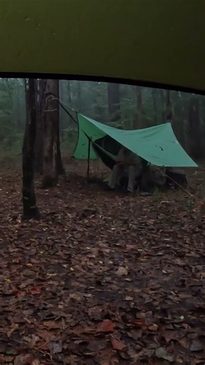 Nearby Lightning Strike While Hammock Camping
