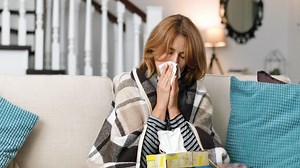 Free stock video - Sick woman with a runny nose