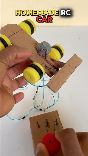 DIY remote control car at home #shorts #diyrccar #howtomakerccar #inventions