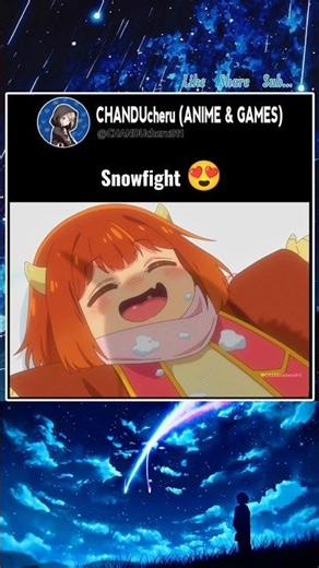 Snowfight 😍 #anime #shorts #animeedits #animelover