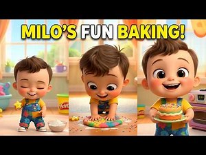 Milo Bakes a Cake! 🎂 | Fun Cooking Song for Kids | Baking Cartoon with Milo