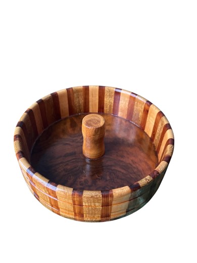 Vintage Handcrafted Wood Bowl | Rustic Cottage Chic Decor 1960s Style - Etsy