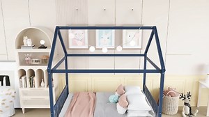 Watch Full house bed with trundle blue color on Amazon Live